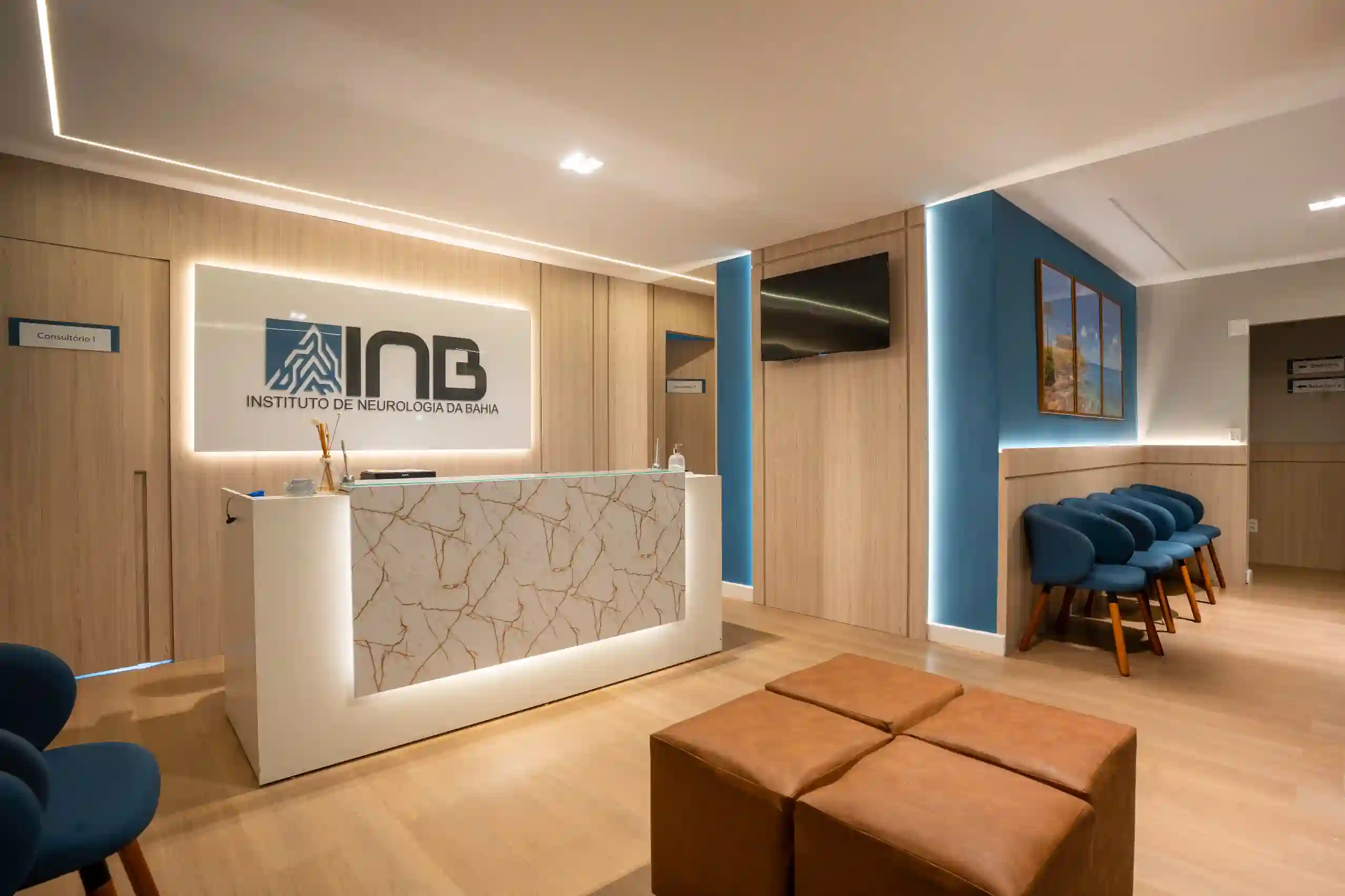 Recepção e estrutura clínica do Instituto de Neurologia da Bahia - INB